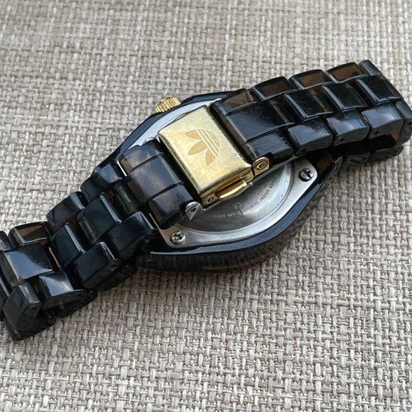 Adidas Ladies Wristwatch Date Calendar Dark Brown Band Quartz Analog - Picture 8 of 8